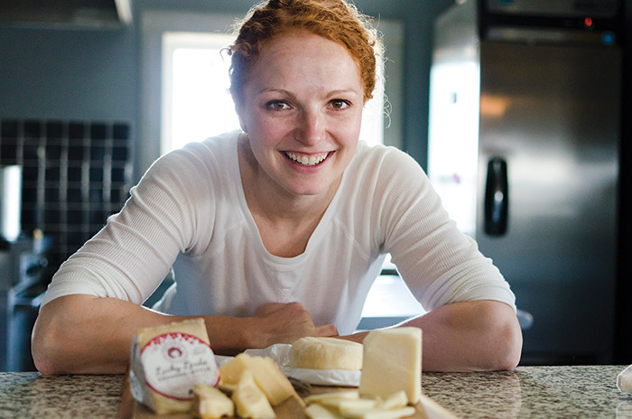 Alise Sjostrom with cheeses