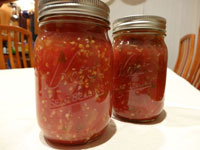 Jars of salsa.