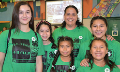 group of 4-H girls with leader