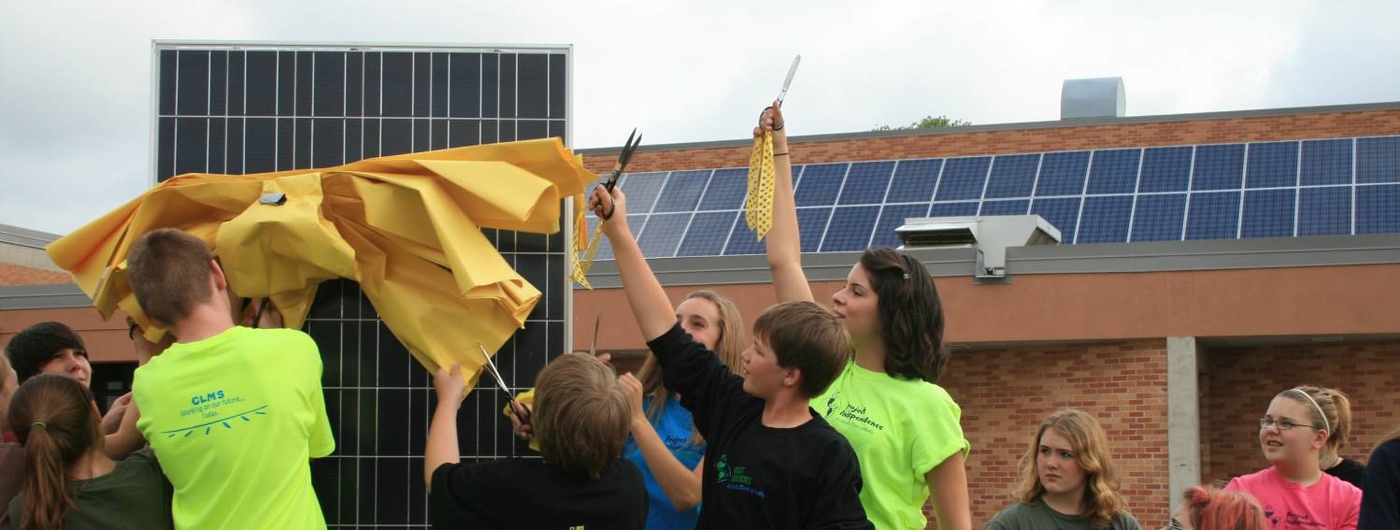 Youth work on solar schools project