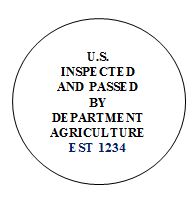 Label - U.S. Inspected and passed by Department of Agriculture.